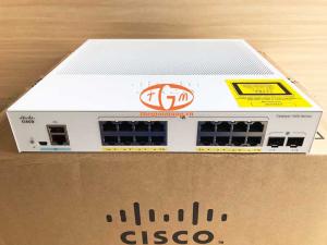 C1000-16P-2G-L Cisco Catalyst 1000 16 Ports GE PoE+ 120W, 2x1G SFP, 36Gbps